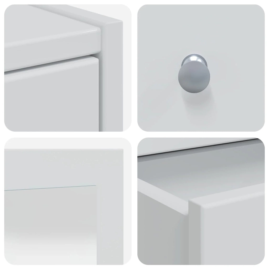Set Tavolo da Trucco FAUSKE 4 pcs Bianco 100 x 50 x 143 cm 3438581