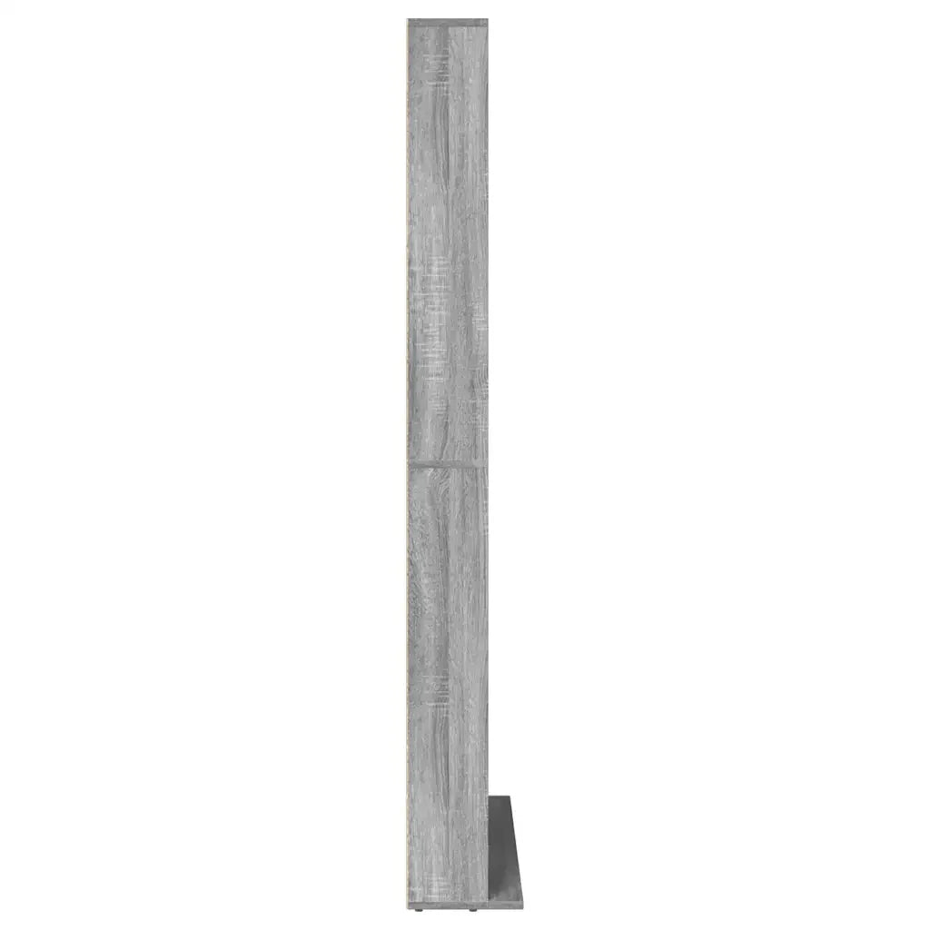 Mobile porta CD multifunzionale per soggiorno/ufficio 102 x 23 x 177 cm legno composito grigio 02_0048133