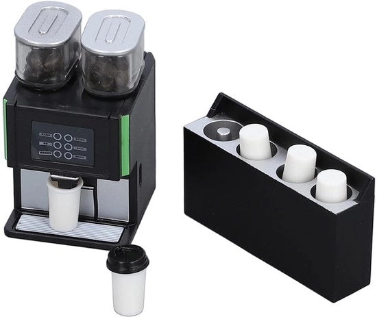 Caffettiera Miniaturistica per Decorazione - Abitazione per Bambola - Formato Compatto - Disegno Multifunzionale
