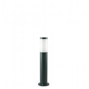 Palo in Alluminio Pressofuso con Diffusore Opalino - Altezza 180mm, Diametro 60mm, IP43 nero