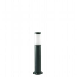 Palo in Alluminio Pressofuso con Diffusore Opalino - Altezza 180mm, Diametro 60mm, IP43 nero