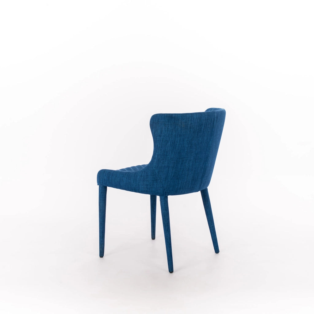 4xSedia in tessuto blu 58x50,5x83h cm