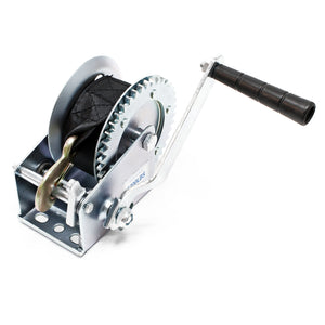 Verricello manuale 550 kg 7 m rapporto di trasmissione 4.1:1 argano con fascia