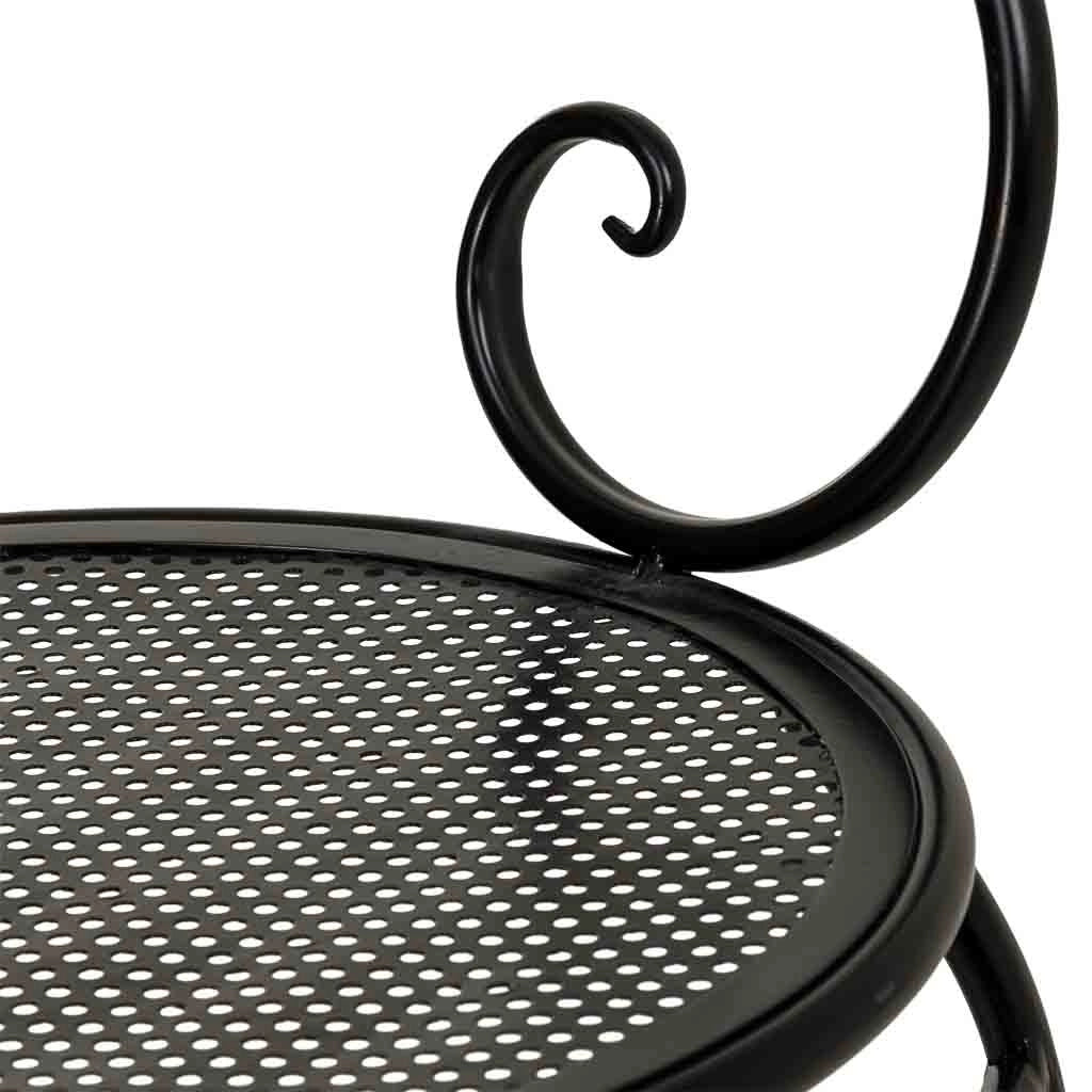 Poltrona in ferro battuto nero 58x42x88h cm
