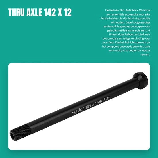 Vitamina per forcella bicicletta Thru Axle 142 x 12 mm - Accessorio bicicletta - Riparazione bicicletta - Lega alluminio - Resistente allo shock - Facile da installare - Accessorio bicicletta
