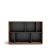 Libreria Herdasa effetto noce e grafite 80x119x32