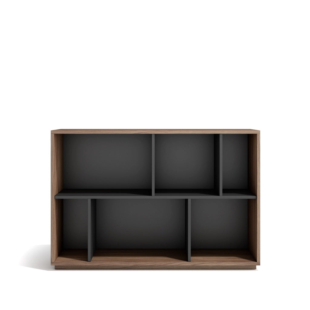 Libreria Herdasa effetto noce e grafite 80x119x32