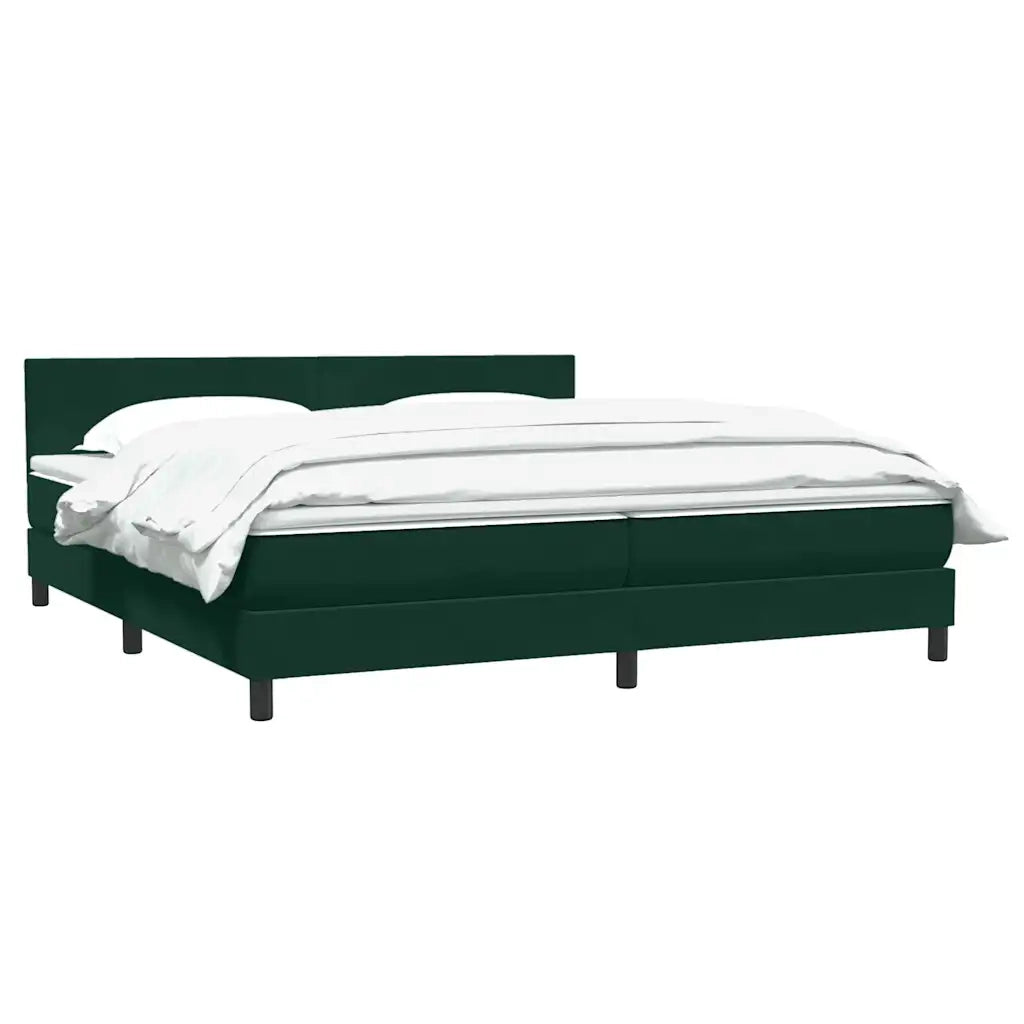 Giroletto a Molle con Materasso Verde Scuro 180x220 cm Velluto 3316080