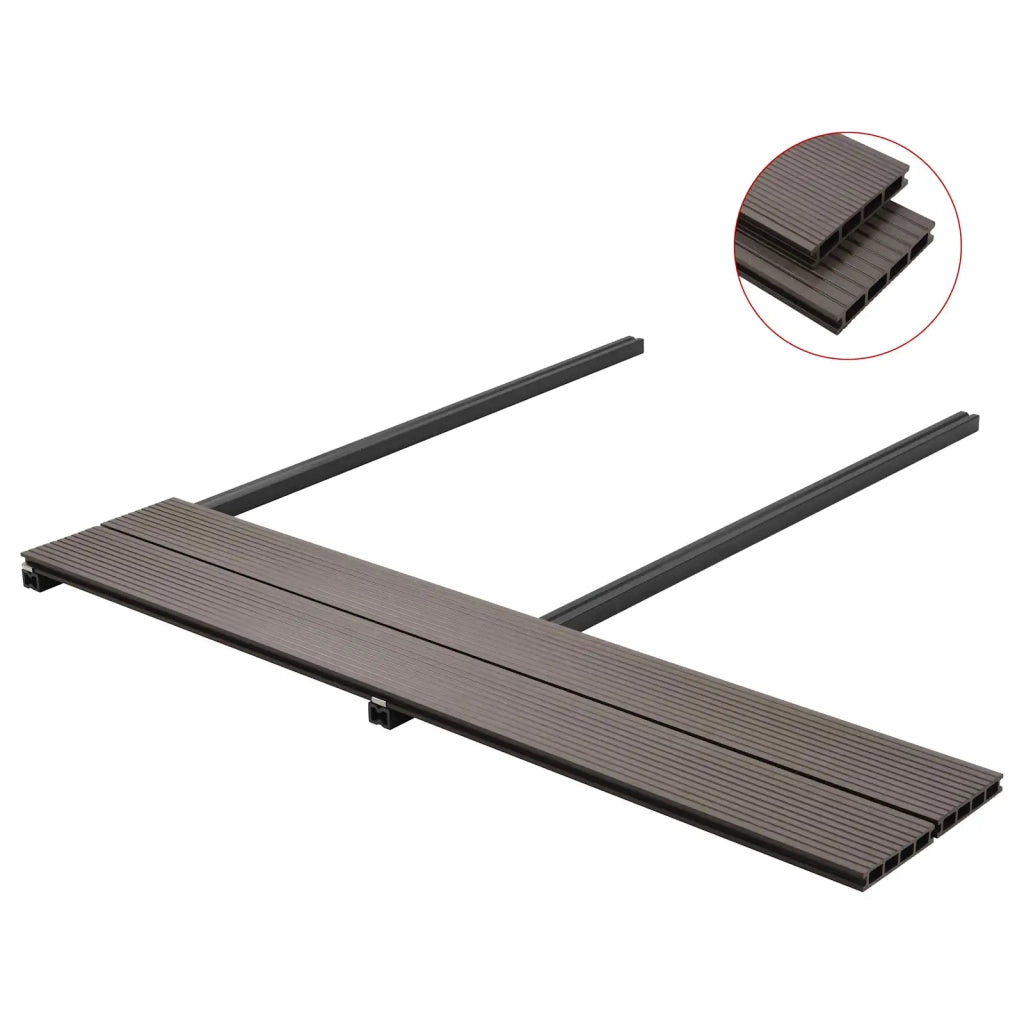 Pavimento da Deck 40 pcs Marrone Scuro WPC 3444807