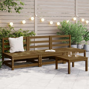 Divani Centrali da Giardino 2pz Ambra in Legno Massello di Pino 805688