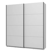 Armadio Camera da Letto Cariano, Guardaroba Grande 2 Ripiani, 195x217.5h cm Bianco Opaco