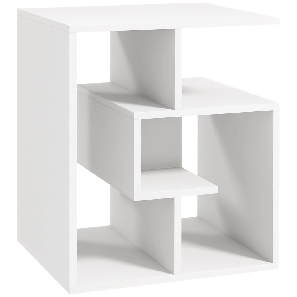 Tavolino da caff¨¨ con ripiani ¨C Zephmum ¨C Bianco 45x40x55 cm