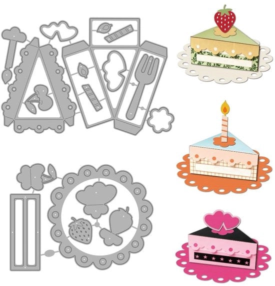 Torta 3D - Stampa a Forma Frutta - Incisione - Crea Carte - Fai da Te Decorazioni in Carta - Acciaio Inossidabile 160x110mm