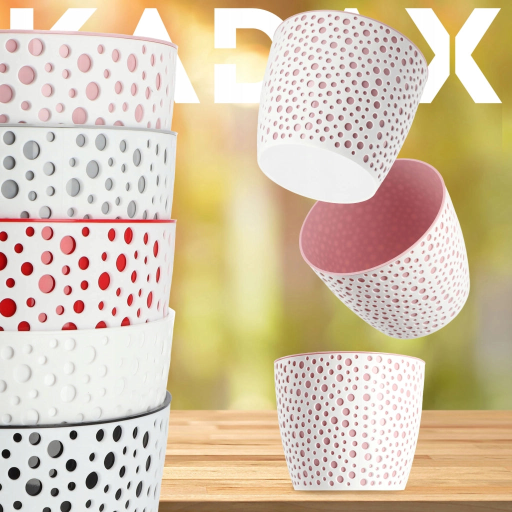 Vaso da fiori KADAX, Vaso da fiori, Vaso da fiori rotondo in plastica, 13 cm, rosa