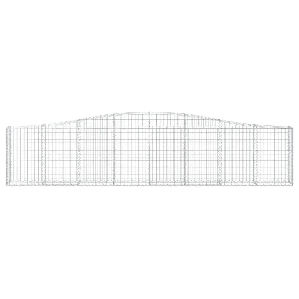 Cesti Gabbioni ad Arco 10 pz 400x30x80/100 cm Ferro Zincato