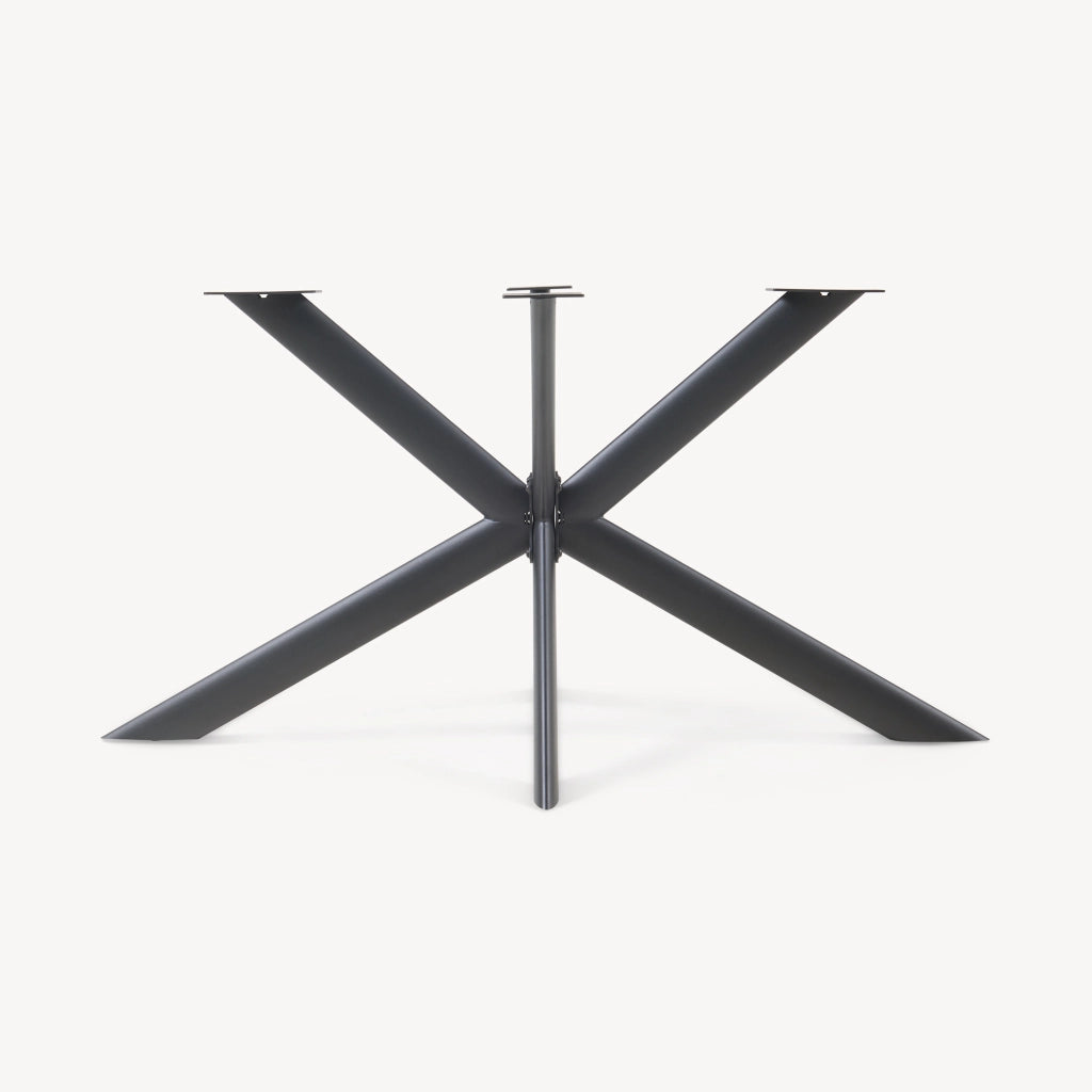 Telaio Svallersun per Mobili 'Fai da Te' Struttura a 4 Gambe Incrociate in Acciaio con Profili Ovali 140 x 78 x 71,5 cm - Nero [en.casa]