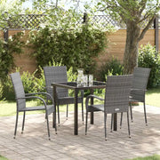 Set da Pranzo per Giardino 5 pcs Grigio 3379409