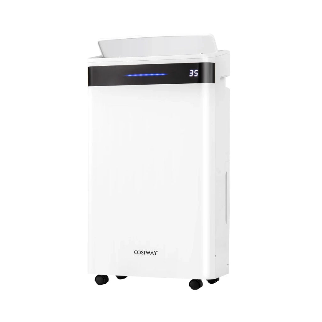 Deumidificatore silenzioso 28,5L/giorno 35 x 20 x 61 cm con timer 24h e controllo touch in ABS bianco 20_0011715