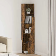 Mobile angolare 27,5x27x140cm Legno ingegnerizzato Rovere fumé 889870