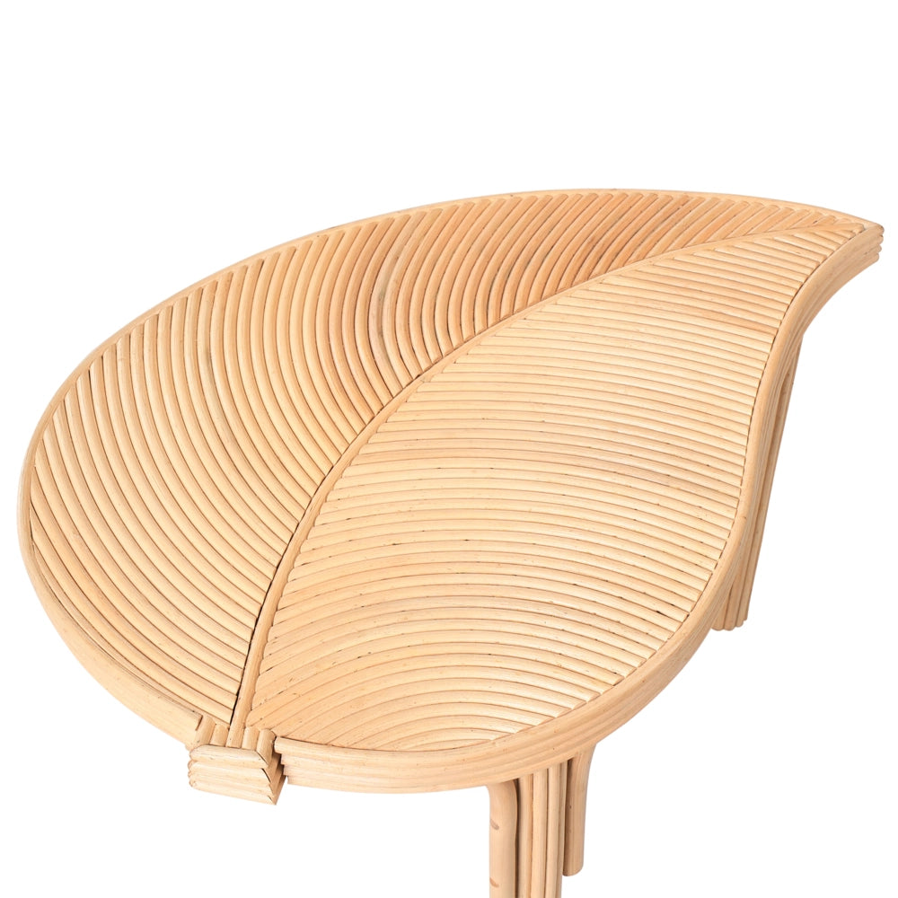 Set di 2 Tavolini in Rattan Naturale Tavolini Impilabili per Interni ed Esterni