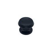 Pomolo fisso per porta SAGUATTI 866/70QB in alluminio nero lucido