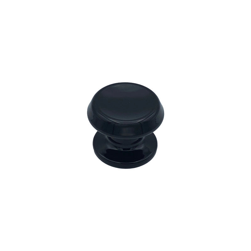 Pomolo fisso per porta SAGUATTI 866/70QB in alluminio nero lucido