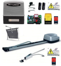 COMBO CANCELLO SCORREVOLE 600KG 230V + UNIKO 100KG 24V PORTA BASCULANTE CONTRAPPESI