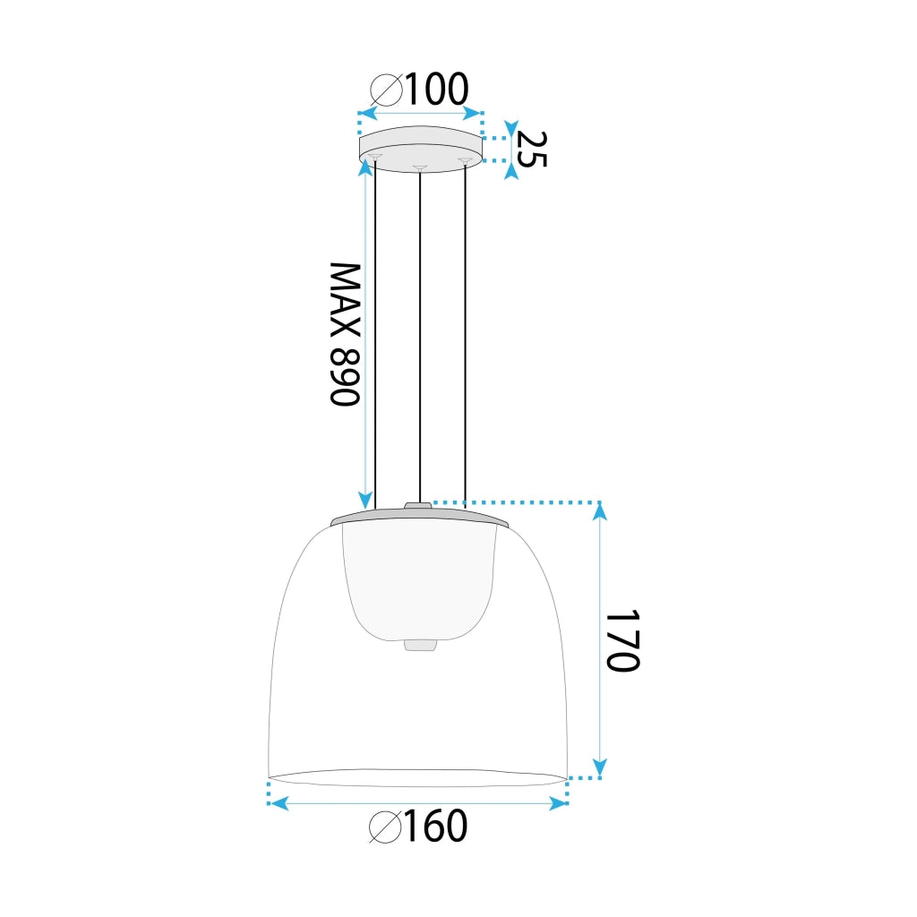 Lampada A Sospensione Led APP1689-1PC A Gold