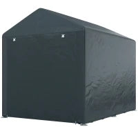 Capanno Porta Attrezzi e Tenda Garage per Bici e Moto con Copertura Anti-UV, 1.6x2m, Grigio Scuro