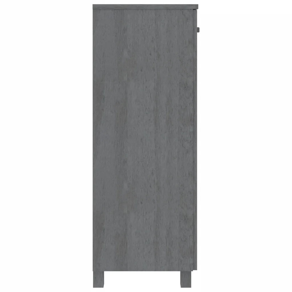 Scarpiera HAMAR Grigio Scuro 85x40x108 cm in Legno di Pino 340518
