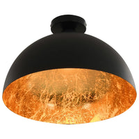 Lampadari 2 pz Nero e Oro Semi-Sferici E27 cod mxl 73717