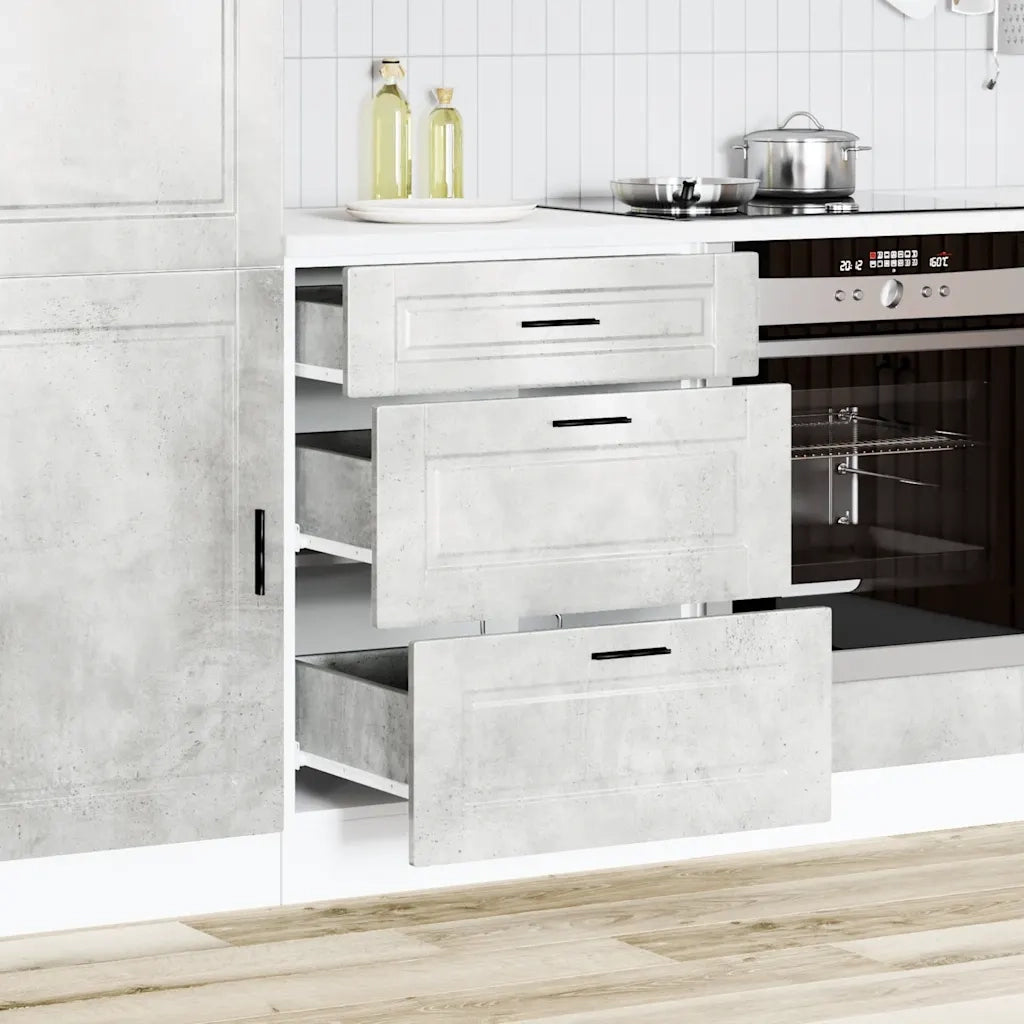 Base da Cucina-Mobile Base da Cucina Porto Grigio Cemento in Legno Multistrato 882238