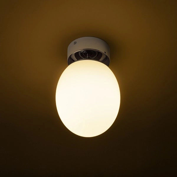 Plafoniera MERINGUE 16 da soffitto  vetro opalino/cromo 230V E27 15W IP44