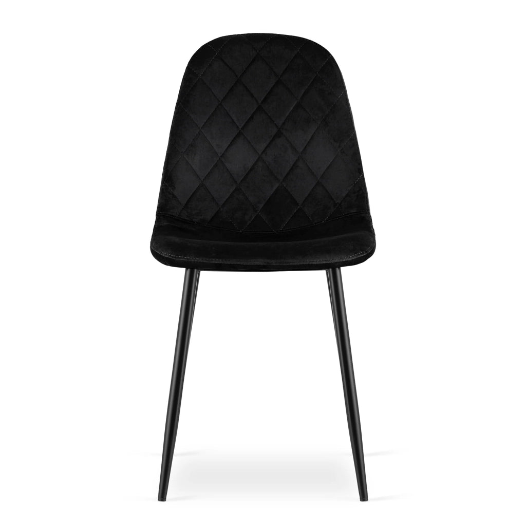 Valora DAPI CHAIR Sedie ergonomiche moderne in velluto nero x4