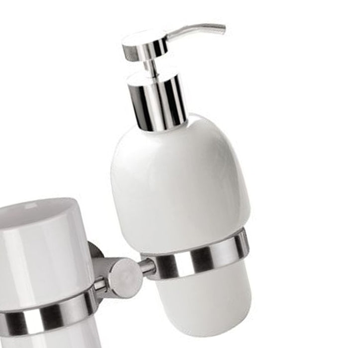 Bicchiere e dispenser sapone - serie minimal inox