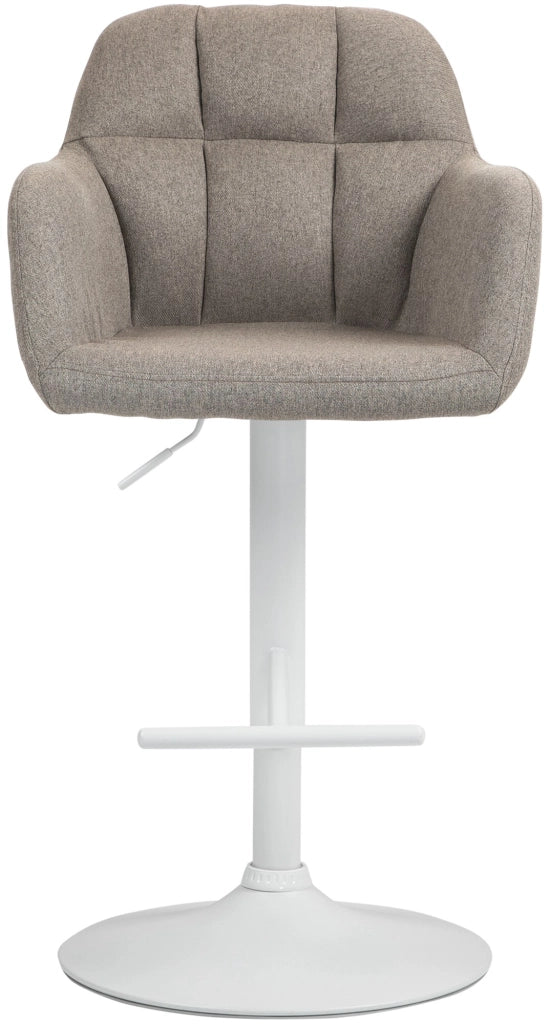 Barhocker Natoma Stoff weiЯ