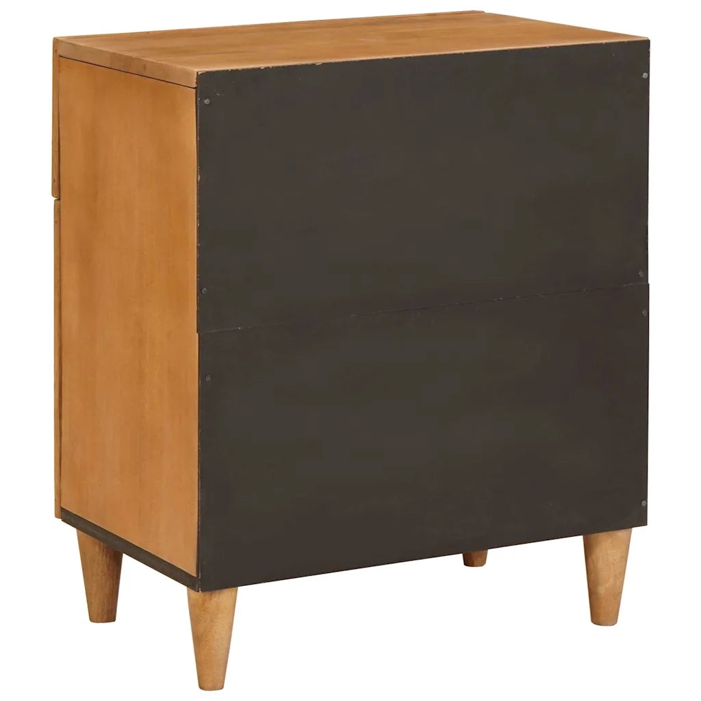 vidaXL Comodino Marrone chiaro 50 x 33 x 60 cm legno massello di mango