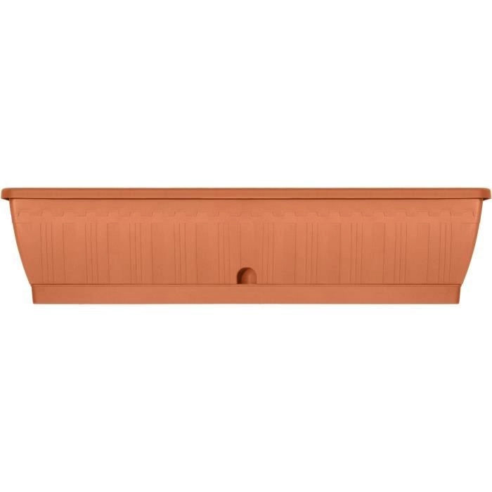 Jardiniere - GARDEN ID Terraflor - Terra 80 cm - Durabilità - Riserva d'acqua - Riciclato e riciclabile al 100% - Volume per le piante.