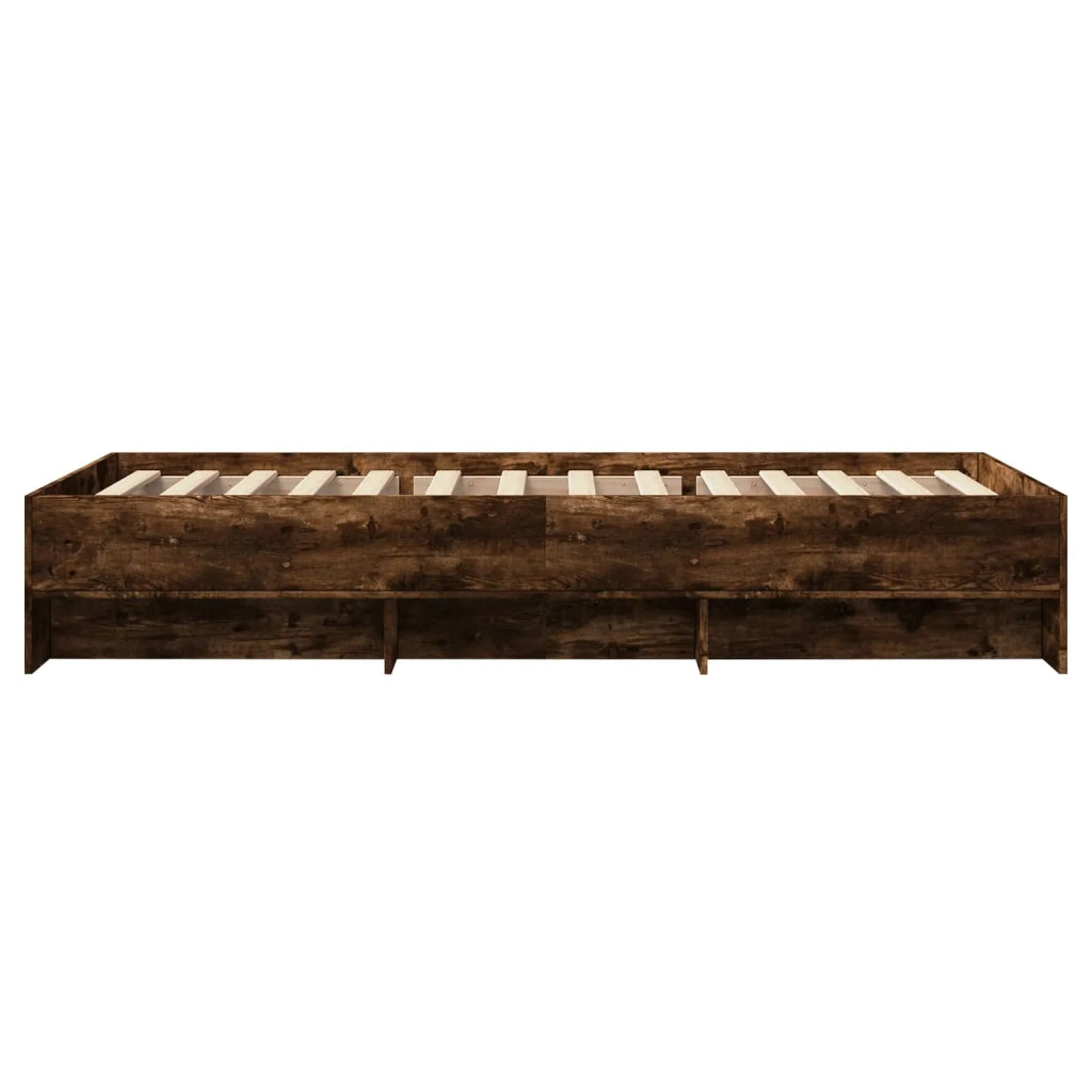 Struttura del letto con lo scaffale Rovere Fumo 80 x 200 cm 3429671