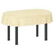 Tovaglia da Tavolo Ovale Bianco Crema 130 x 180 cm Poliestere 42039915