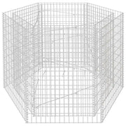 Gabbione Fioriere | Cassetta per fiori | Letto Rialzato da Giardino Esagonale 160x140x100 cm