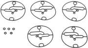 Fasciature di sicurezza per telecamera - 5 pezzi - Materiale in gomma - Dimensioni ca. 5 cm - Fasciatura per sicurezza