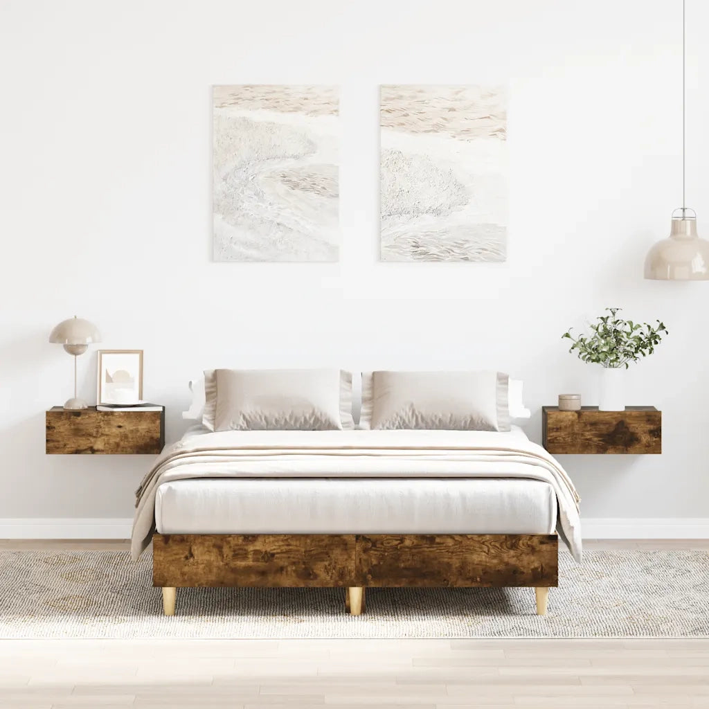 Giroletto senza Materasso Rovere Fumo 120x190 cm in Truciolato 861079