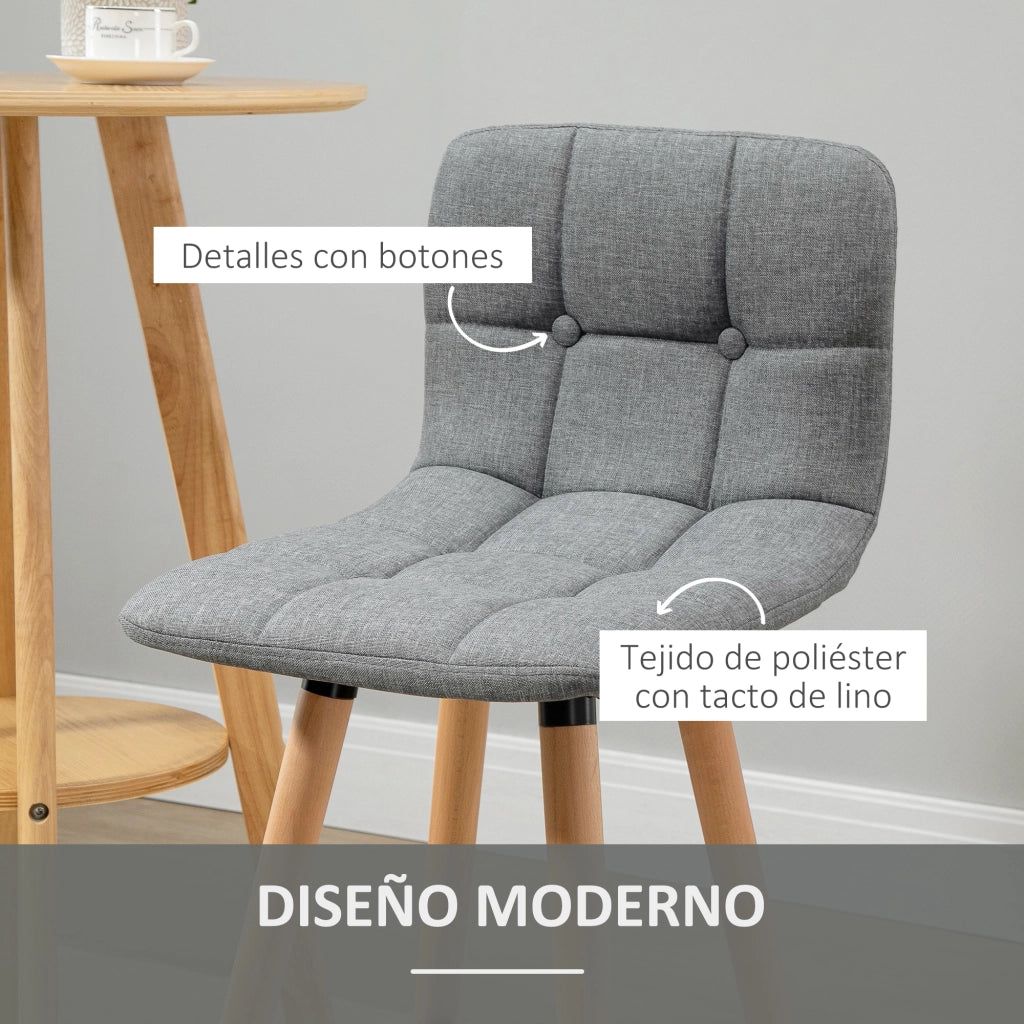 Sgabelli da Cucina con Schienale ¨C zephmum ¨C Grigio Legno Moderno