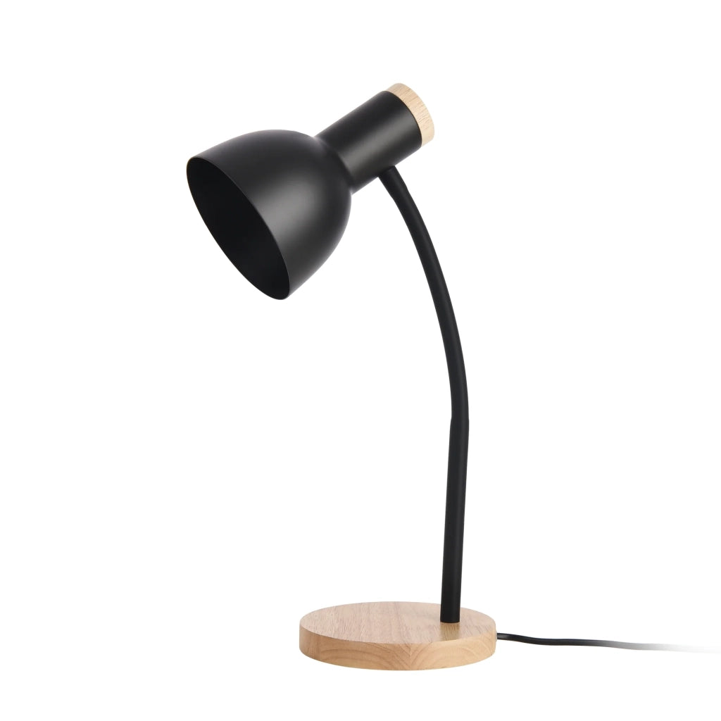 Lampada da tavolo con paralume effetto legno nero 17 x 12 cm 03_0009551