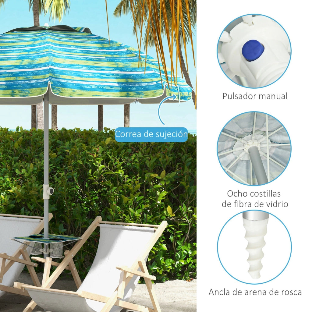 Ombrellone da Giardino ¨C zephmum ¨C ?190x215 cm Impermeabile Anti-UV Multicolore