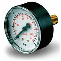 Manometro termometro d.63 bar 0- 6 rad 1/4g freddo 0-120  caldo 6