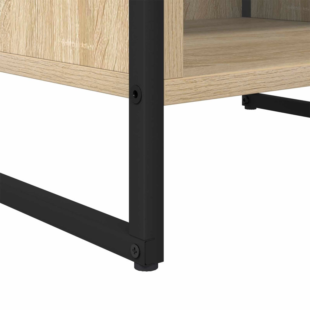 Mobile porta TV rettangolare in stile industriale 170,5 x 36 x 30,5 cm pratico ed elegante realizzato in legno composito Sonoma 02_0054548