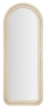 Specchio da muro cornice in velluto crema 60x4x160cm CLOE