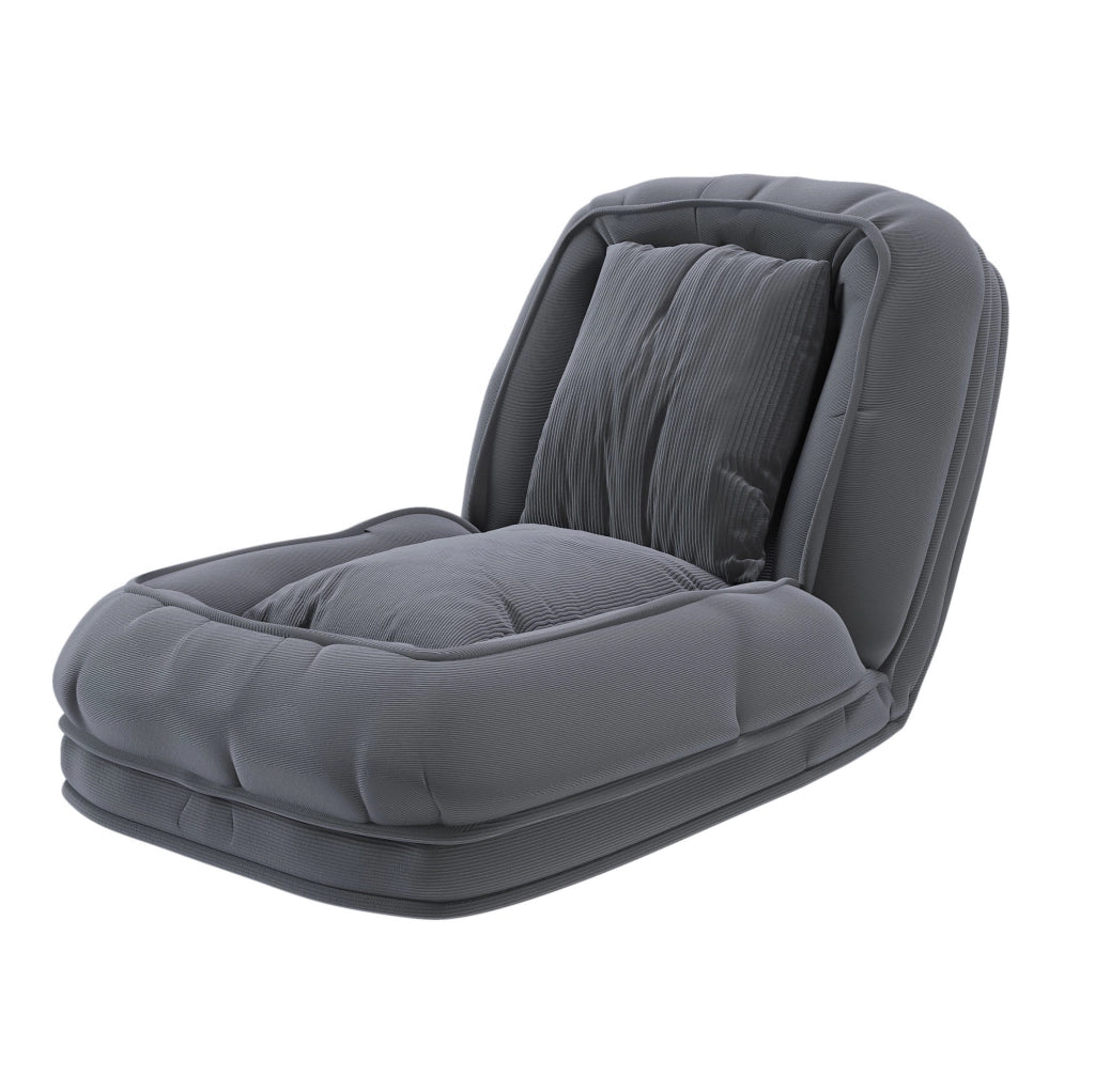 Poltrona sacco 85x28x28 cm ergonomica in flanella bianca